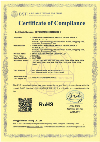 rohs certificate